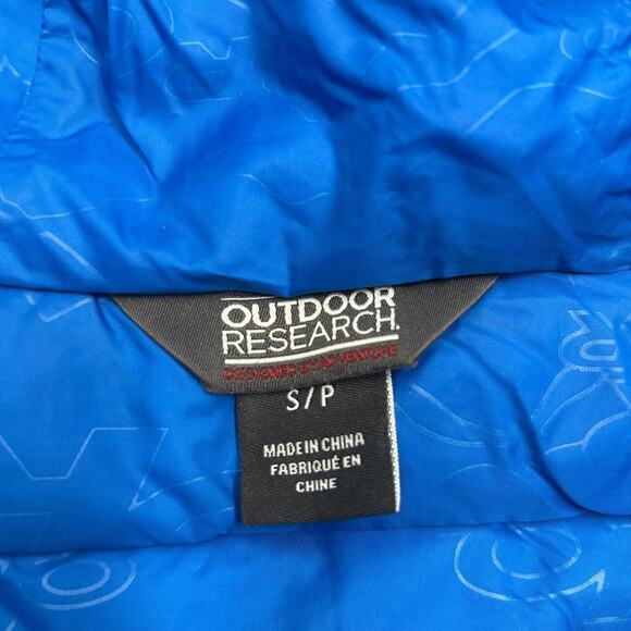 Outdoor Research Men's Transcendent Hooded Down Puffer Jacket Blue Size S - Picture 7 of 11